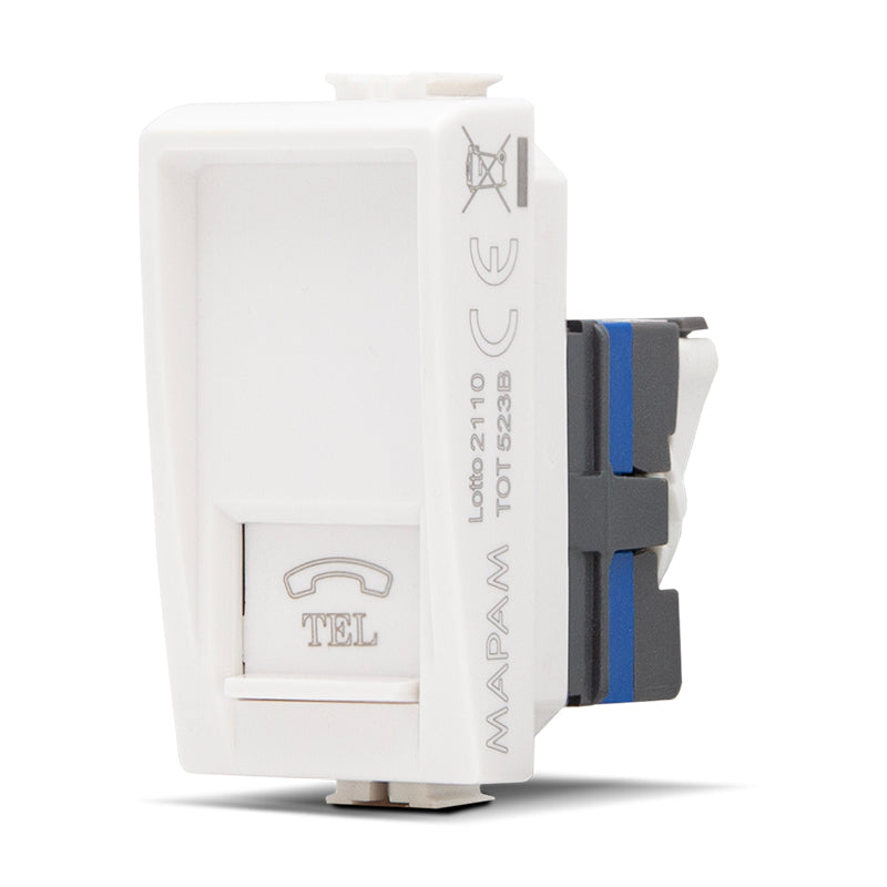 Presa telefonica  JOY BIANCO compatibile matix 523B MAPAM