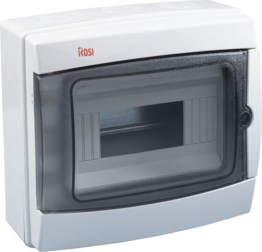 Rosi Centralino da parete Ip65 grigio 8 moduli RS3908T