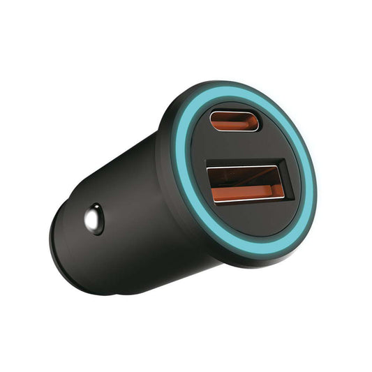 Caricatore per Auto V-TAC Presa Accendisigari con 2 Porte USB Tipo-C 20W e USB-A 18W SKU 7744