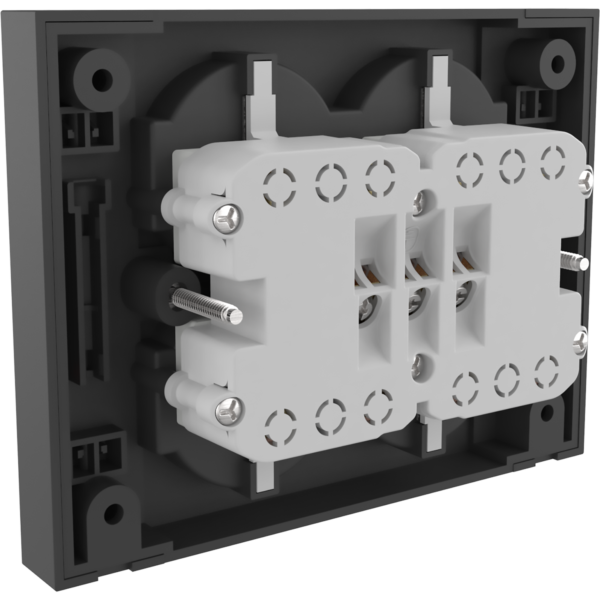 Multipresa da incasso Quadra 4 Posti Universali P40, compatibile con tutte le scatole da incasso 3 posti (muratura o cartongesso) bianco 22105  / nero 22115/ sabbia 22125