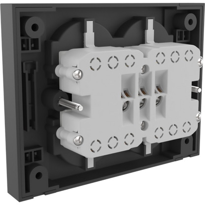 Multipresa da incasso Quadra 4 Posti Universali P40, compatibile con tutte le scatole da incasso 3 posti (muratura o cartongesso) bianco 22105  / nero 22115/ sabbia 22125