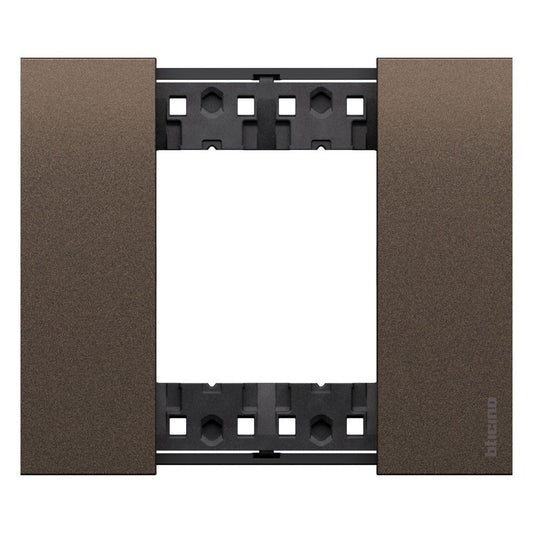 Placca Living Now 2 moduli - Finitura Bronze - Materiale Zama Bticino KA4802KB