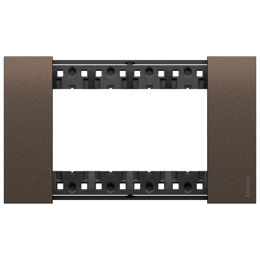 Placca Living Now 4 moduli - Finitura Bronze - Materiale Zama Bticino KA4804KB