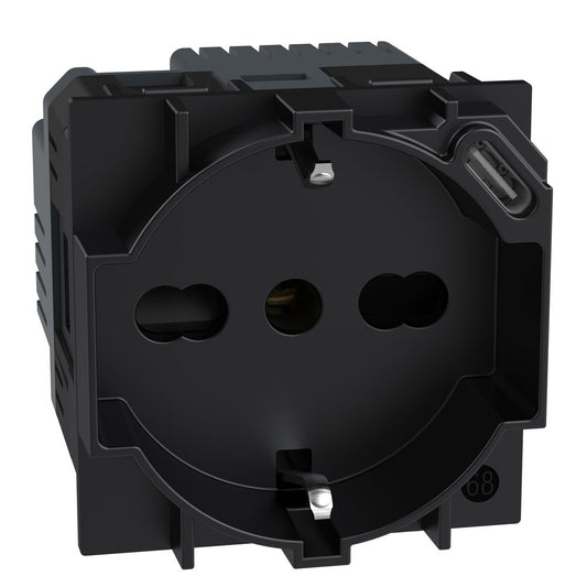 Presa standard Italia P40 con caricatore USB integrato Bticino KG4140A16USB