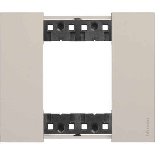 Placca Living Now 2 moduli - sabbia - materiale: plastica Bticino KA4802KM