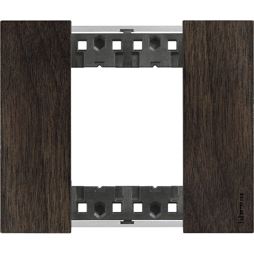 Placca Living Now 2 moduli - noce - materiale: legno Bticino KA4802LG