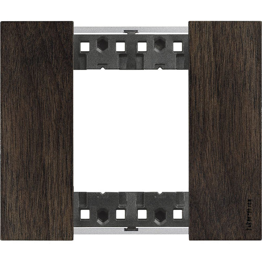 Placca Living Now 2 moduli - noce - materiale: legno Bticino KA4802LG