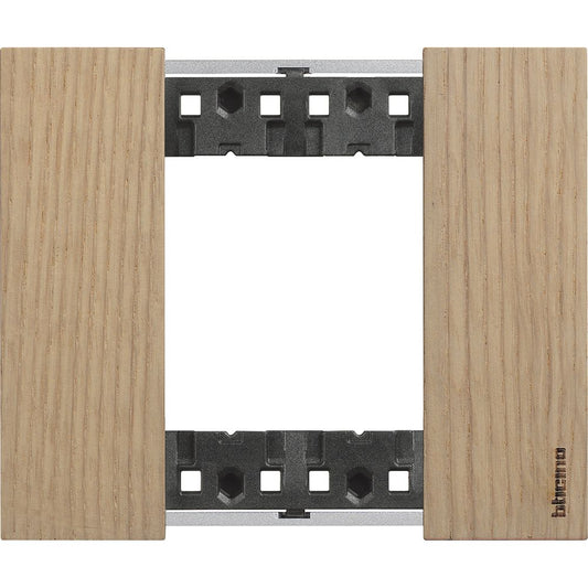 Placca Living Now 2 moduli - rovere - materiale: legno Bticino KA4802LM