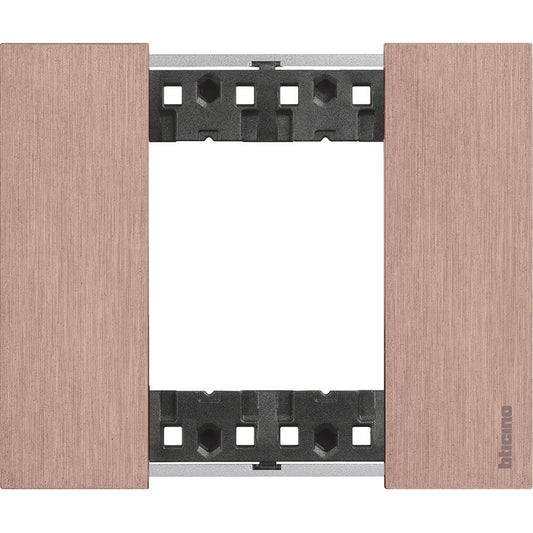 Placca Living Now 2 moduli - rame - materiale: zama Bticino KA4802ZM