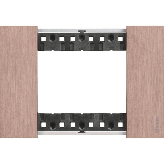 Placca Living Now 3 moduli - rame - materiale: zama Bticino KA4803ZM