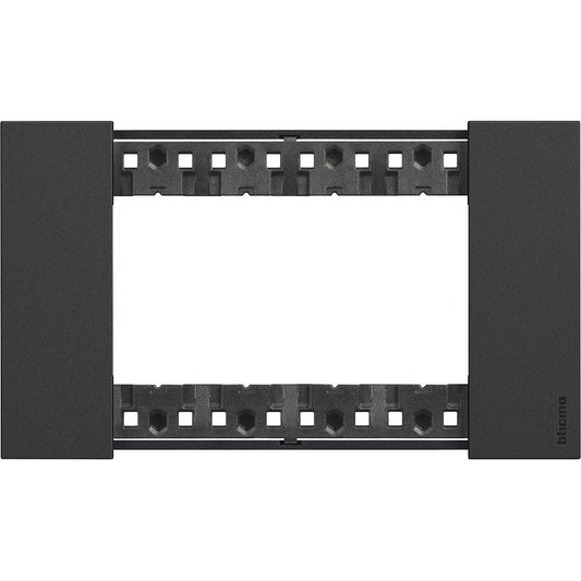 Placca Living Now 4 moduli - nero - materiale: plastica Bticino KA4804KG