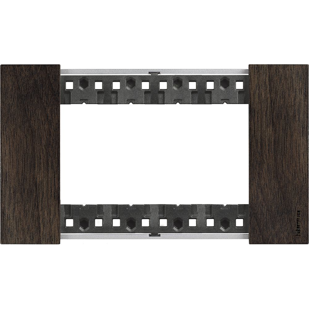 Placca Living Now 4 moduli - noce - materiale: legno Bticino KA4804LG