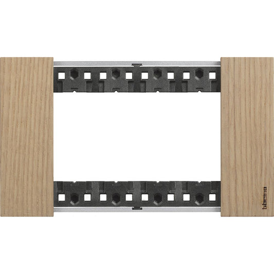Placca Living Now 4 moduli - rovere - materiale: legno Bticino KA4804LM