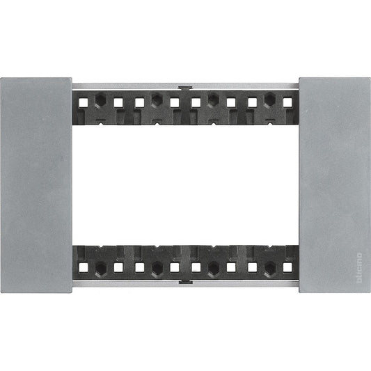 Placca Living Now 4 moduli - moon - materiale: zama Bticino KA4804NW