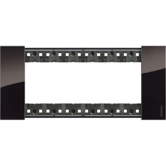 Placca Living Now 6 moduli - notte - materiale: plastica bimaterica Bticino KA4806DG