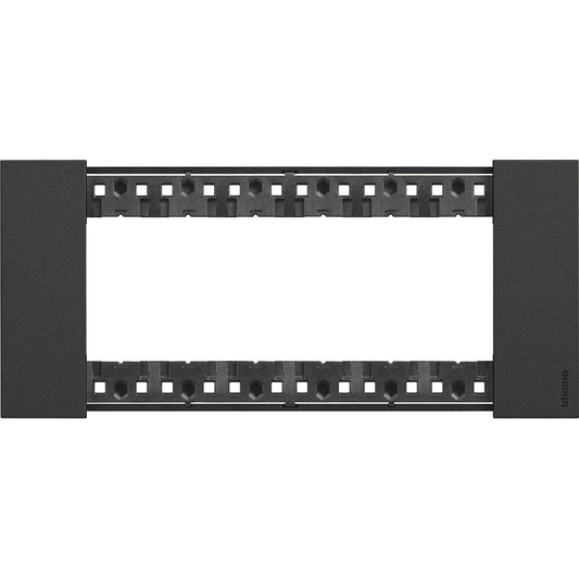 Placca Living Now 6 moduli - nero - materiale: plastica Bticino KA4806KG