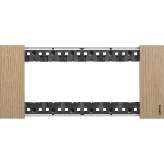 Placca Living Now 6 moduli - rovere - materiale: legno Bticino KA4806LM