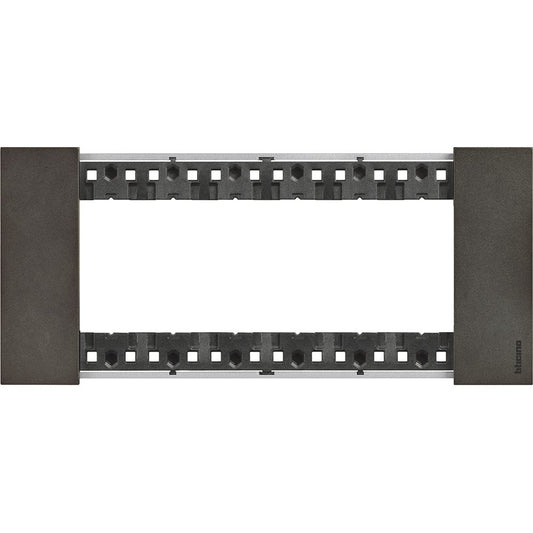 Placca Living Now 6 moduli - space - materiale: zama Bticino KA4806NG