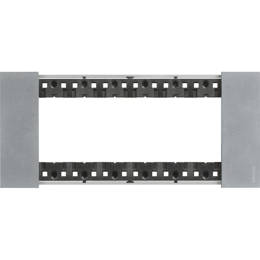 Placca Living Now 6 moduli - moon - materiale: zama Bticino KA4806NW