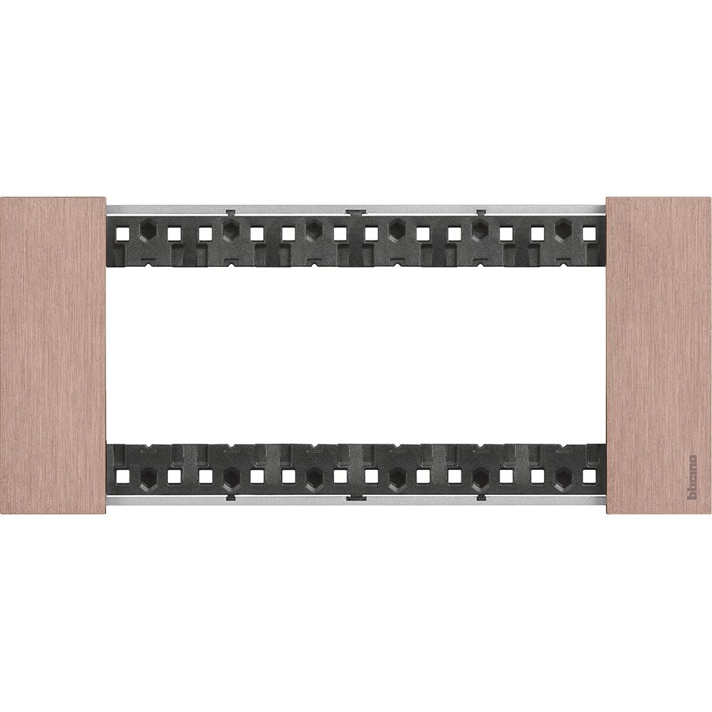 Placca Living Now 6 moduli - rame - materiale: zama Bticino KA4806ZM
