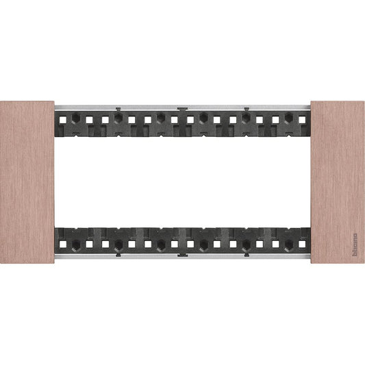 Placca Living Now 6 moduli - rame - materiale: zama Bticino KA4806ZM