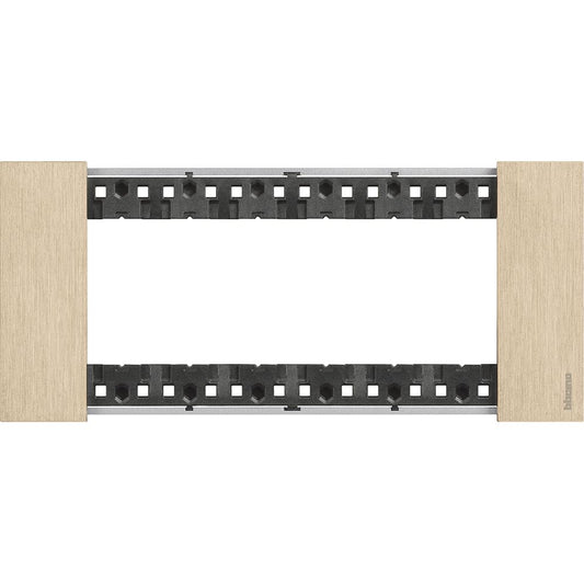 Placca Living Now 6 moduli - oro - materiale: zama Bticino KA4806ZW