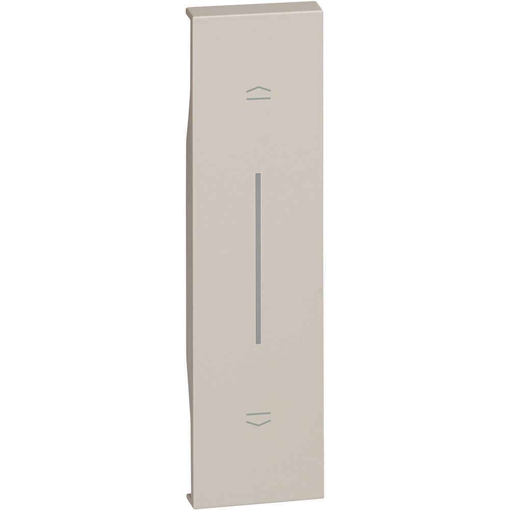 Cover illuminabile per pulsante interbloccato e comando tapparelle connesso: art. K4037 e K4027C - 1 modulo, Sabbia. Bticino KM05