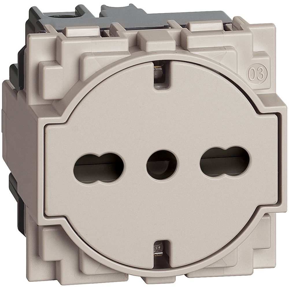 Presa standard Italia P40 flat 2P+T 10/16 A Bticino KM4140A16F