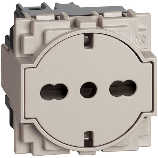 Presa standard Italia P40 flat 2P+T 10/16 A Bticino KM4140A16F
