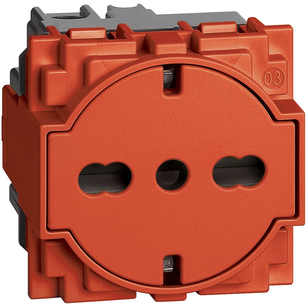 Presa standard Italia P40 flat 2P+T 10/16 A Bticino KR4140A16F