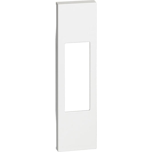 Cover per prese standard Italia, pulsante a tirante, interruttore bipolare. Per articoli KW4033 - KW4002 - KW4113 - KW4180 - 1 modulo, Bianco. Bticino KW02