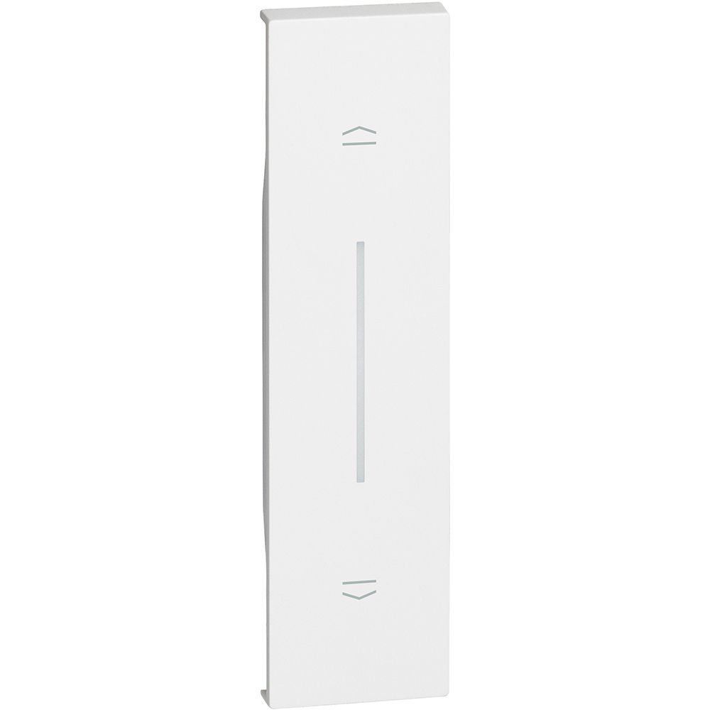 Cover illuminabile per pulsante interbloccato e comando tapparelle connesso: art. K4037 e K4027C - 1 modulo, Bianco. Bticino KW05