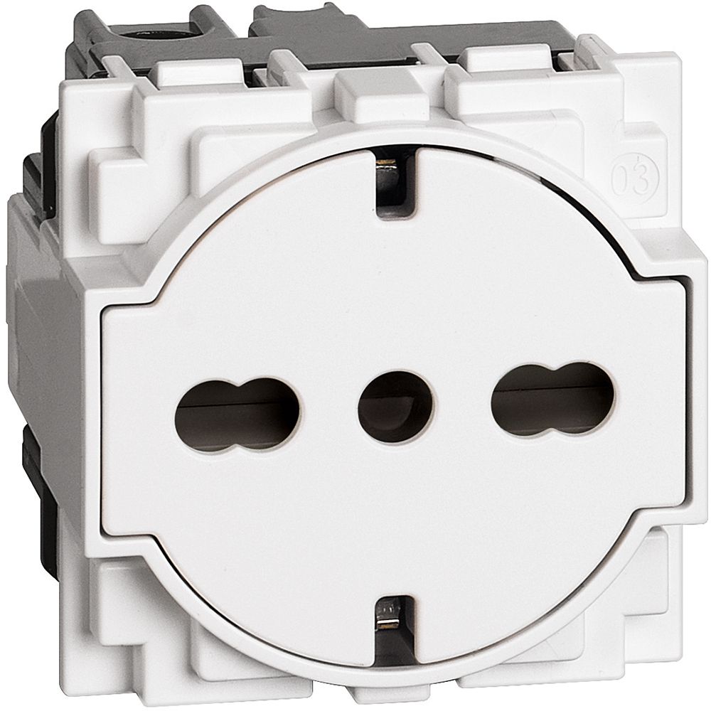 Presa standard Italia P40 flat 2P+T 10/16 A Bticino KW4140A16F