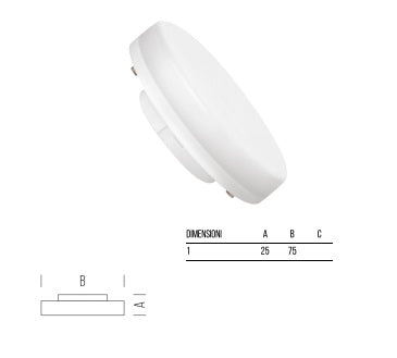 Bot Lighting Lampadina Led  GX53  8,0 W - 900lm - 3000K ELD770852