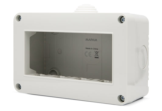 Scatola contenitore 4 posti IP20 GEM  compatibile con Vimar Plana MAPAM A6104BI