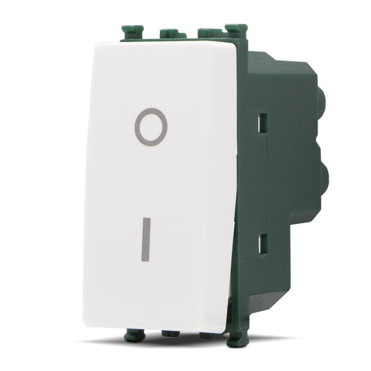 Interruttore Bipolare GEM Bianco compatibile con Vimar Plana MAPAM F602BI