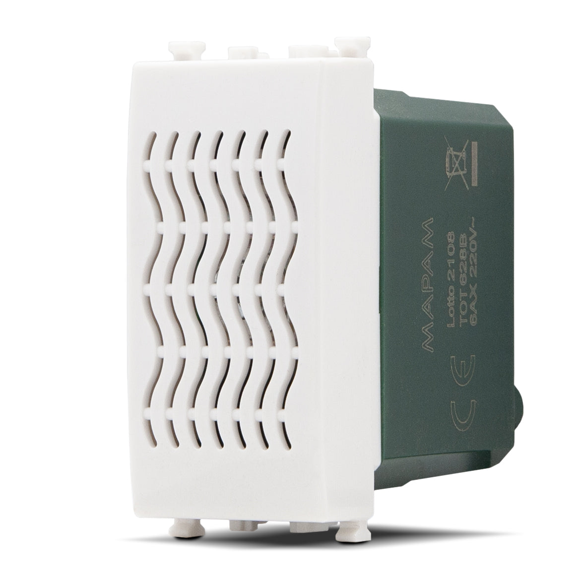 Ronzatore (6A-220V) GEM Bianco compatibile con Vimar Plana MAPAM F628BI