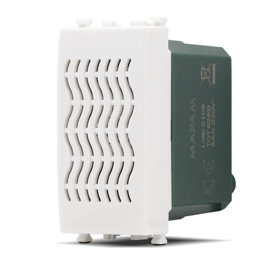 Ronzatore (6A-220V) GEM Bianco compatibile con Vimar Plana MAPAM F628BI