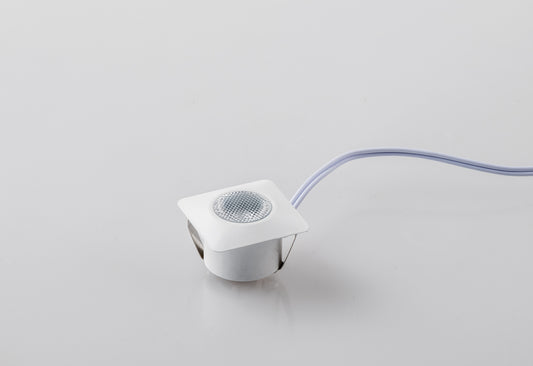 Mini Faretto Incasso LED ASSO quadrato in alluminio bianco 1,2 W 100LM 4000K DC24V  3.2x3,2 cm. INC-ASSO-Q30M