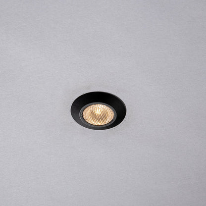 Mini Faretto  Incasso LED ASSO rotondo in alluminio Nero 1,2 W  DC24V  3.2 cm.  100LM 3000K INC-ASSO-R30M-NER