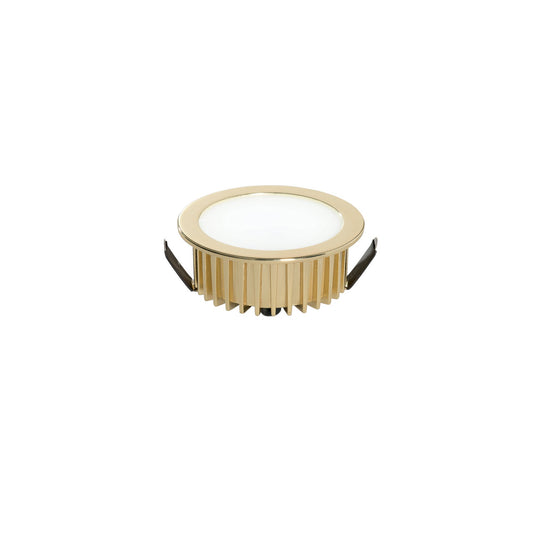 Faretto ad incasso LED FUSION in alluminio oro con driver integrato 5W 4000K (luce naturale)
