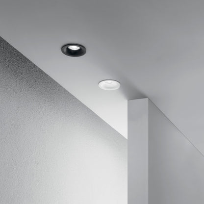 Faretto ad incasso LED HYDE rotondo in alluminio bianco 8W 750lm Dimmerabile con funzione CCT 8.5 cm. IP44  INC-HYDE-BCO