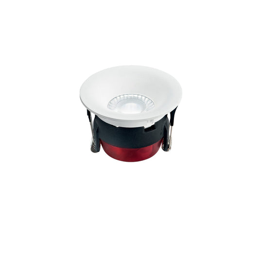 Faretto ad incasso LED HYDE rotondo in alluminio bianco 8W 750lm Dimmerabile con funzione CCT 8.5 cm. IP44  INC-HYDE-BCO