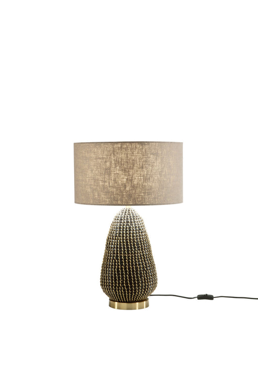 FANEUROPE LAMPADA DA TAVOLO POSIDONIA IN ERBA MARINA INTRECCIATA 22X22X48CM I-POSIDONIA-L