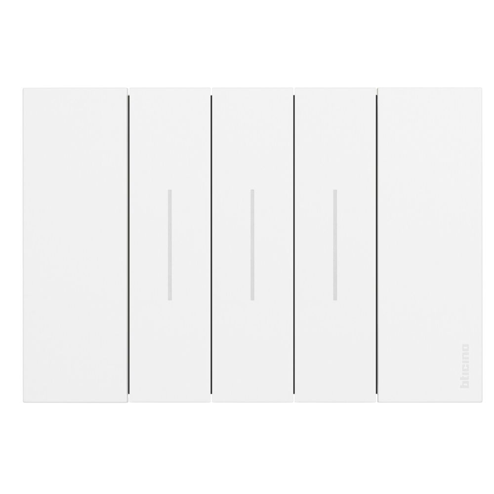Bticino Placca Living Now 3 moduli - bianco - materiale: plastica KA4803KW