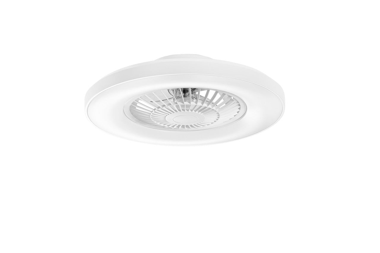 Plafoniera led ventilatore integrato bianca 40W 5500LM e tecnologia  Dotata di telecomando wireless e speaker Bluetooth integrato LED-GARBIN-BCO