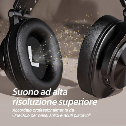 OneOdio Fusion A70 Cuffie Hi-Res DJ Wireless ec/ Cavo, Microfono Stereo Hi-Fi ONEOA70021B