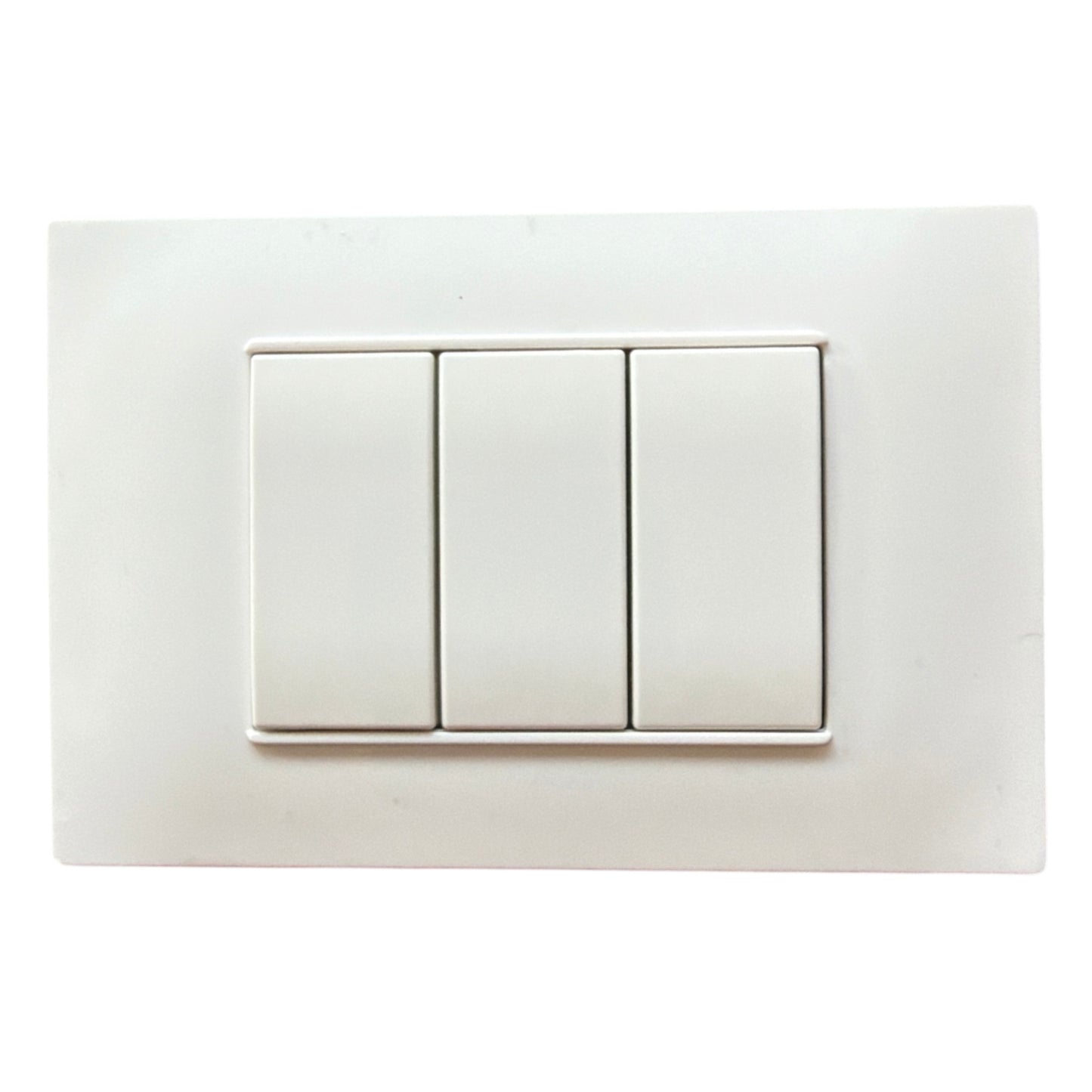 Placca Tecnopolimero Bianca 3 posti GEM  compatibile con Vimar Plana MAPAM P6003-BI