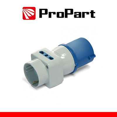 PROPART Adattatore triplo Spina ind.16A 2P+T 220-250V-Schuk/Bip CEE IP44 PEI1312