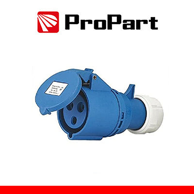 PROPART Presa Mobile Diritta Indust. CEE 16A-6h 2P+T 220-250V IP44 PEI213